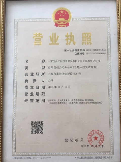 北京恒昌汇财投资管理有限公司上海奉贤分公司与北京公司关系解析